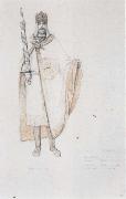 Fernand Khnopff Costume Drawing for Le Roi Arthus Arthus oil